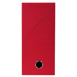 Exacompta - 89425E - 1 transfer box made of fabric paper - spine 120 mm - with metal eyelet - for DIN A4 - dimensions 25.5 x 34 x 12 cm - colour red - fully assembled
