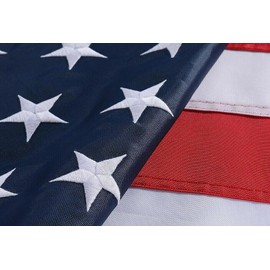USA 8'x12' 300D Polyester-Nylon Embroidered Sewn Stars and Stripes Heavy Duty Banner Flag