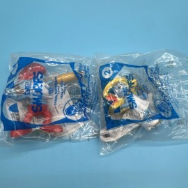McDonald's 2011 The Smurfs McDonalds Happy Meal Toy Papa Smurf #1 Figure Smurfette #2