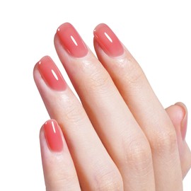 AILLSA Red Jelly Gel Nail Polish Strawberry Color Nude Polish Natural Rose Translucent Gels Polish Sheer Apple Candy Polish Soak Off U V Gel for Nail Art at Home 0.51 Fl Oz /GB92