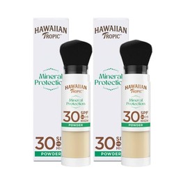 Hawaiian Tropic 2 Make-up-Pinsel mit Sonnenschutz LSF 30, mit 100 % Mineralfiltern