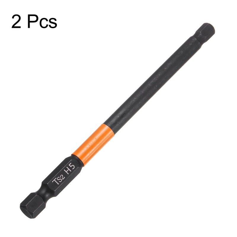 sourcing map 2pcs H5 Hex Head Drill Bit Wrench 5mm