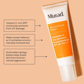Murad Essential-C Day Moisture SPF 30 - Environmental Shield Broad Spectrum SPF 30 Facial Moisturizer - Vitamin & Antioxidant Rich Treatment Backed by Science, 50ml