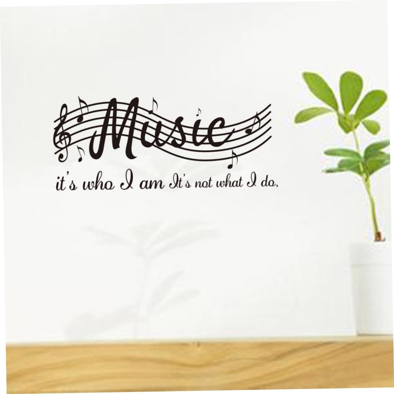 COHEALI Musical Note Wall Sticker Removable Decal for Bedroom Living