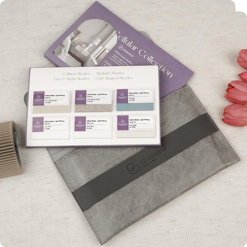 Graywind Smart Angled Blinds Customized for Odd-Shaped Window (Fabric Samples)