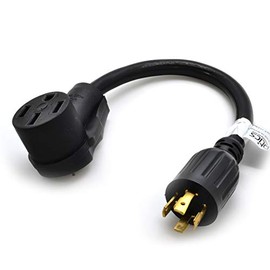 Ceptics GN-CD-17-1.5 Ft 30-Amp Generator Power Cord L14-30 to L14-50 | 4-Prong Locking Plug | 30A to 50A, 125/250V, 1.5 Feet