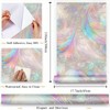 IOHEFY Rainbow Feather Wallpaper Peel and Stick 17.7" x 118.1"