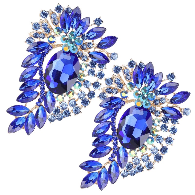2Pcs Corsage Brooch Fashion Retro Exquisite Alloy Pins Applique Clothing