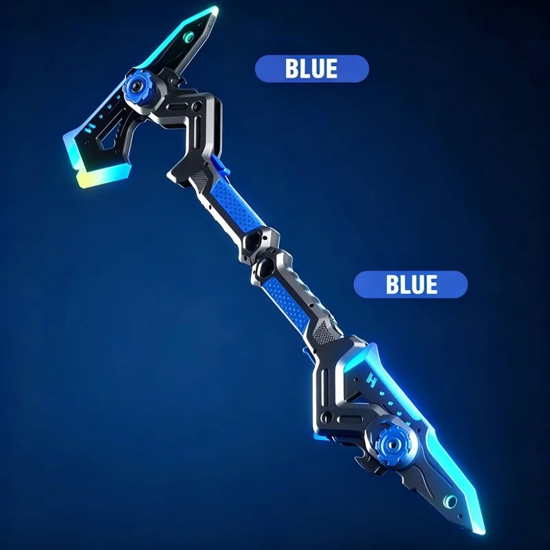 2-in-1 Transforming Light-Up Sword & Axe Toy – ABS Cosplay