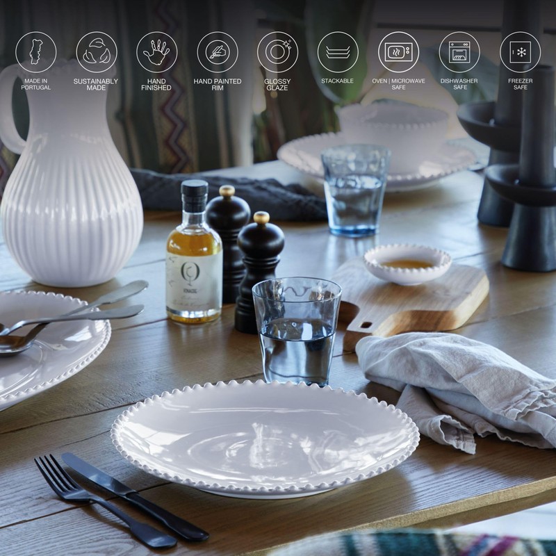 MUSIC/E PEARL WHITE SALAD PLATE 22CM