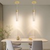 2 Pack Modern Kitchen Island Hanging Light, Gold LED Pendant