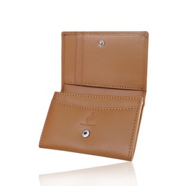 mieno Business Card Holder, Men's, Women's, Business Card Case, Leather, Large Capacity, Camel
