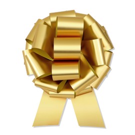 jefyghe Big Bows 12 Inch Big Metallic Gold Bows for Gift Wrapping Car Decorated Birthday Party Christmas Gift and Valentine's Day Decorations