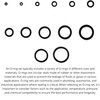 Lizzy 50 Pcs O-Rings Gasket Kit | 12 Sizes Rubber