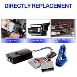 NuIth Add an Amplifier Subwoofer Interface Compatible with Honda Civic Pilot Fit for 2006-2012, Acura RDX 2007-2015 2 Channel RCA Output Converter，Amplifier Adapter Connect to Factory Radio Stereo