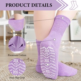 ZAKASA Non slip Womens Socks: Grip Socks Womens Cotton Anti Skid Sock Women Athletic Grippy Sock with Non Elastic Cuff UK 2.5-5 Pink 1 Pairs