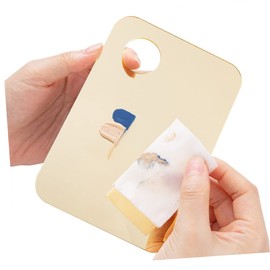 Outanaya 2 Set Acrylic Makeup Mixing Palette Set of Foundation Mixing Trays with Spatula for Cosmetics Nail Art Portable and Lightweight Design for Easy Use