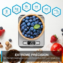 Vont Digital & Mechanical Kitchen Scale w/LCD Screen, 304 Food Grade Stainless Steel