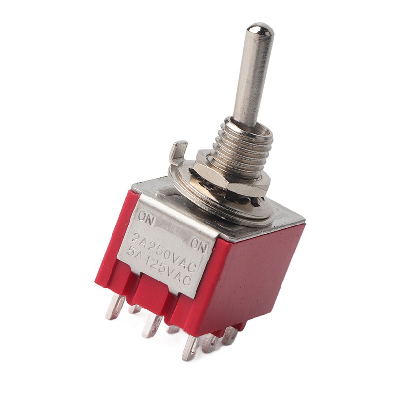 5Pcs ONON 2 Position Toggle Switch 3PDT 9 Pin 6mm