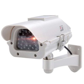 TronicXL Premium Solar Dummy Surveillance Camera CCTV with Flashing LED I Professional CCD Camera Fake Indoor and Outdoor Use