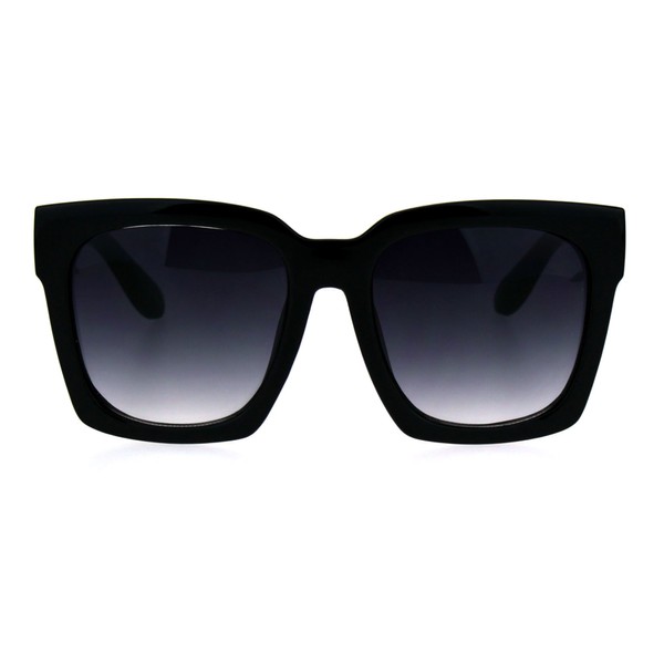 SUPER Oversized Square Sunglasses Womens Modern Hipster Fashion Black, Smoke,