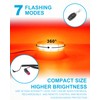 Agrieyes Amber Beacon Light 4.2Inch, Flashing Safety Warning Lights Permanent/Magnet