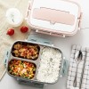 Lunchbox Lonchera Termica 4 Divisiones Con Palillos Cuchara Lunch Box