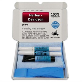 Genuine Colors Velocity Red Sunglo DZT Paint Pen for Harley-Davidson Red Roadster Road Glide King Softail 1200 Custom Street Fat Boy Deluxe Low Rider Ultra Limited Heritage Classic Wide V-Rod Bob Spec