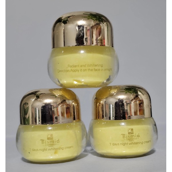 Bismid 1×BISMID 7 DAYS SHIRLEY NIGHT WHITENING FACE CREAM Authentic