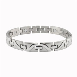 Energetix-4you 201 B Power Dynamic Energy Magnetic Bracelet Oceanic Wave Plain Silver Polished Energetix-4you 201 B Size S-XL, Stainless Steel, without stone