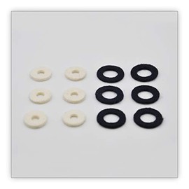12 x Felt Valve Felts soundman for Trumpet Cornet Trumpet Cornet Trumpet Valve Valve (6 x Black, 6 x White)