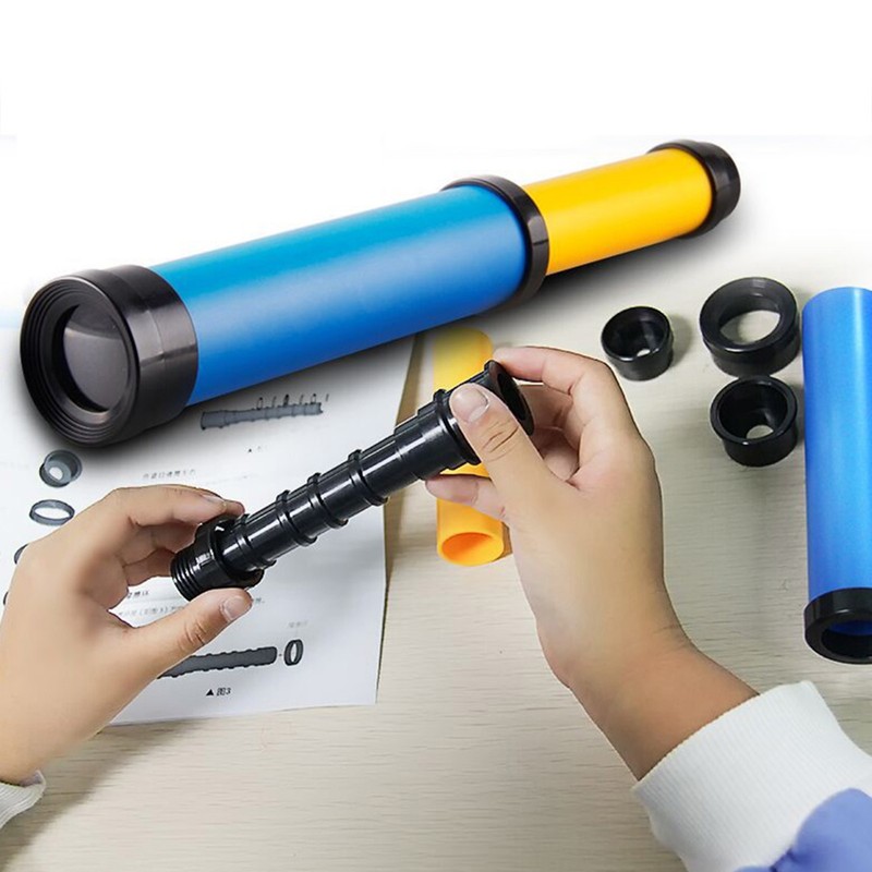 Children Plastic Telescope DIY Making Kit Observation Educational Scientific Toy