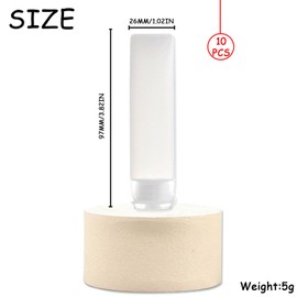 MUNSKT Pack of 10 30ml Travel Bottles for Toiletries, Refillable Plastic Squeeze Bottles, Leakproof Empty Transparent Travel Size Bottles for Shampoo, Conditioner and Lotions