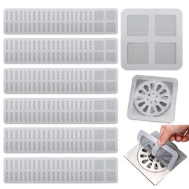 KATIMI Pack of 120 Hair Strainer Shower, 10 x 10 cm Drain Strainer Shower, Multifunctional Hair Catcher Shower to Prevent Blockages, Strainer Shower Drain Hair for Kitchen Bathrooms Toilets