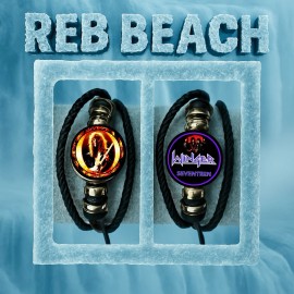 WINGER WHITESNAKE REB BEACH SET 🇺🇸  TWO LEATHER PUNK BRACELETS 🇺🇸