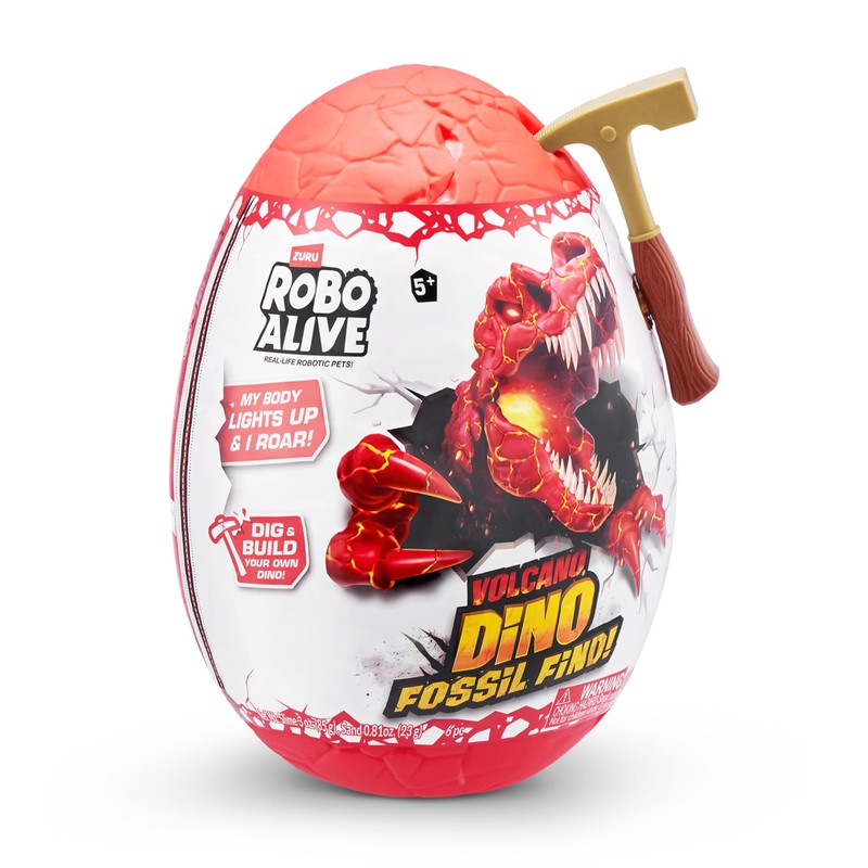 ROBO ALIVE-Dino Fossil FIND-Series 2 Surprise Egg Volcano Stegosaurus