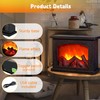 Fireplace Lanterns Decorative,Small Fake Fireplace,Flame Effect LED Fire Lamp,Battery Operated