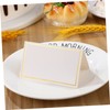 Gatuida 100Pcs Gold Foil Wedding Place Cards Elegant Tent Name