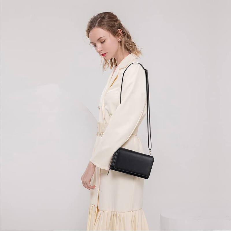 Peacocktion Crossbody Bags for Women Travel RFID Wristlet Wallets Vegan