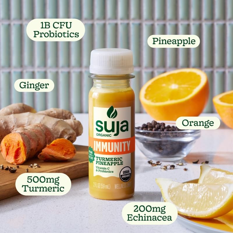Suja Organic Immunity Defense Shot (30 Pack) with Turmeric and