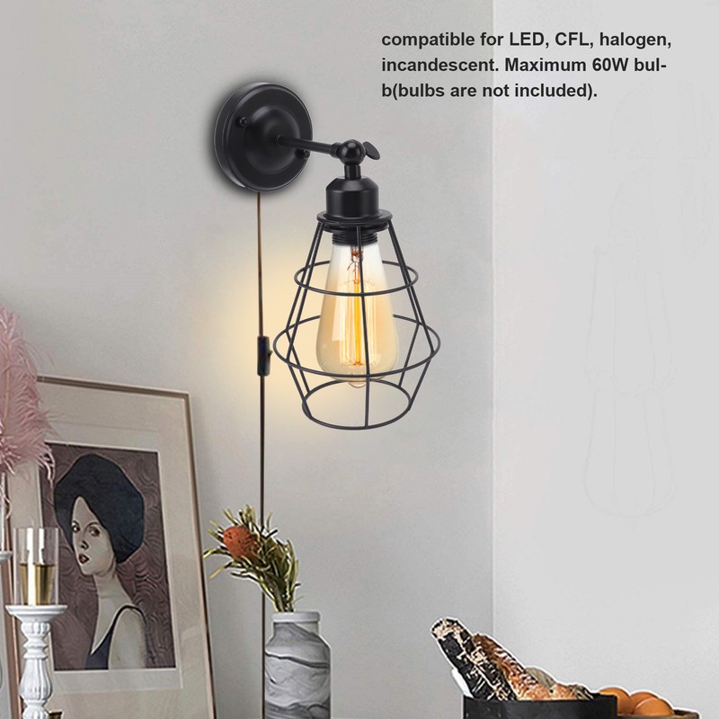 Farmhouse Wall Light Fixtures Industrial Wall Mount Vintage Bedside Light