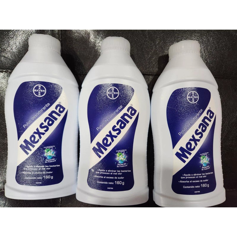 Bayer 3 PACK MEXSANA BAYER DEODORANT POWDER 5.6 OZ EACH