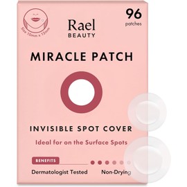 Rael Pimple Patches, Miracle Invisible Spot Cover - Korean Skincare, Hydrocolloid Acne Spot Treatment Patch, Face Stickers, Vegan & Cruelty Free, 2 Sizes (96 Patches)