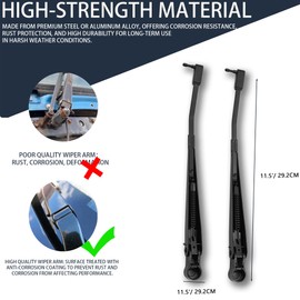 AutoHornix 42878 1 Pair Front Windshield Wiper Arm Kit Fits Compatible with Jeep 1987-1995 Wrangler 1991-1995 Front Left Right and Rear Replaces OE 56030012