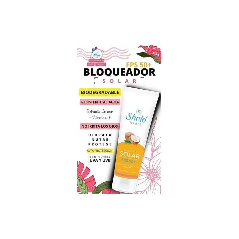 Shelo Nabel Bloqueador Solar Fps 50+ Resistente Al Agua