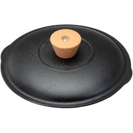 Ishigaki Delish Life 4567 Iron Cast Skillet Lid Cover Knob Wood Resistant 7.1 inches (18 cm)