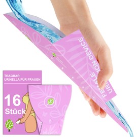SAICOOS Urination Funnel for Women: 16 Pack Portable Female Urinal Urination Device, Girls Urine Cup Standing, Disposable Mini Urine, She Pee Buddy for Travel, Camping, Peeing, Hiking, Festival, Rave