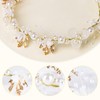 Rbenxia 2pcs Flower Girls Headpiece, Bridal Pearl Floral Rhinestone Crystal