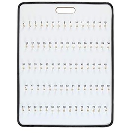 Key Board with Self-Closing Tabs - 75 Hooks - 24ʺW x 30 1/2ʺL