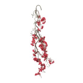 Melrose Set of 3 Red and Brown Berry Twig Artificial Christmas Garlands 2.75' x 9"